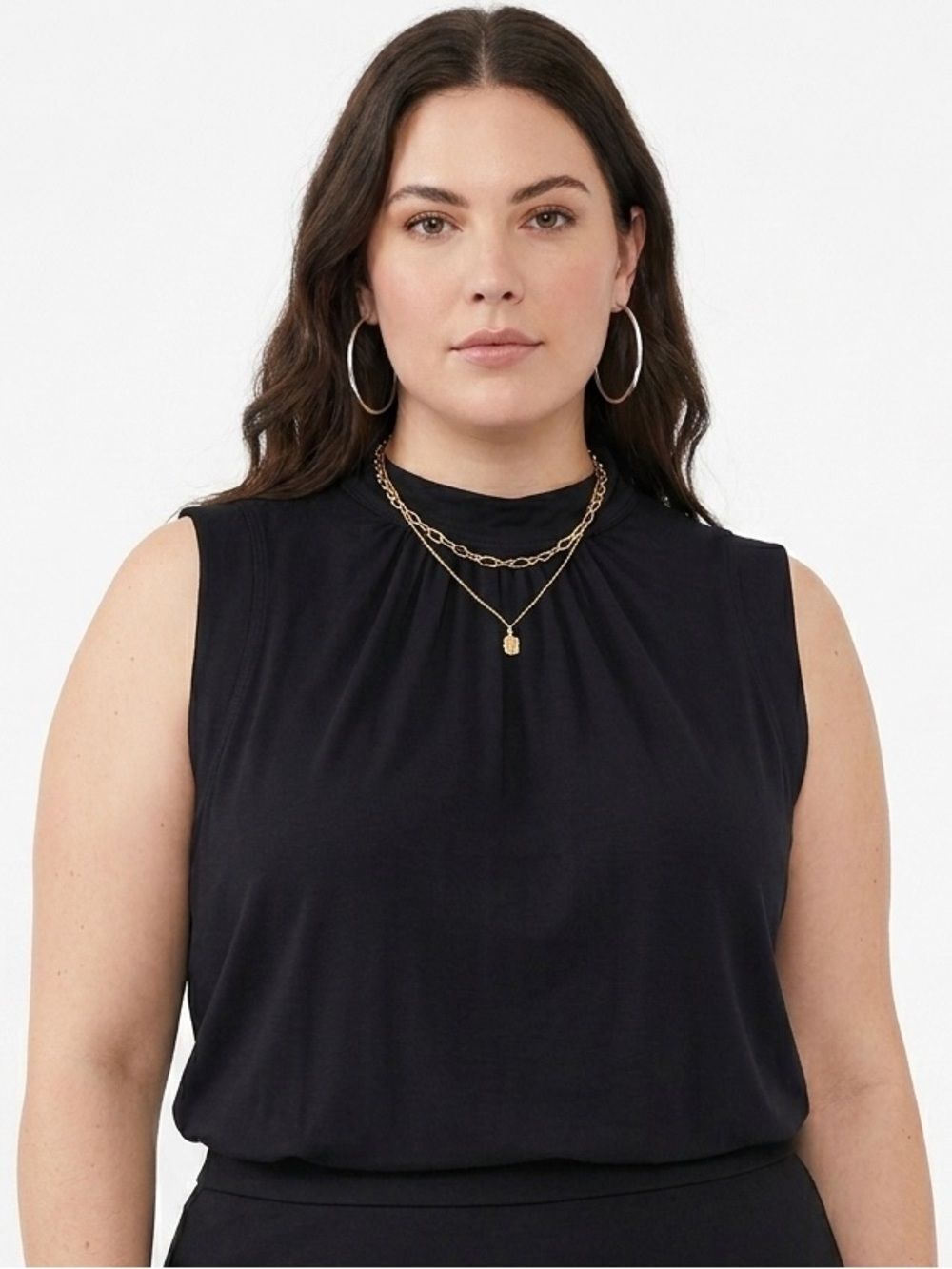 MAX EDITION | NEW Black Sleeveless High Neck Top Women’s Size X-Large